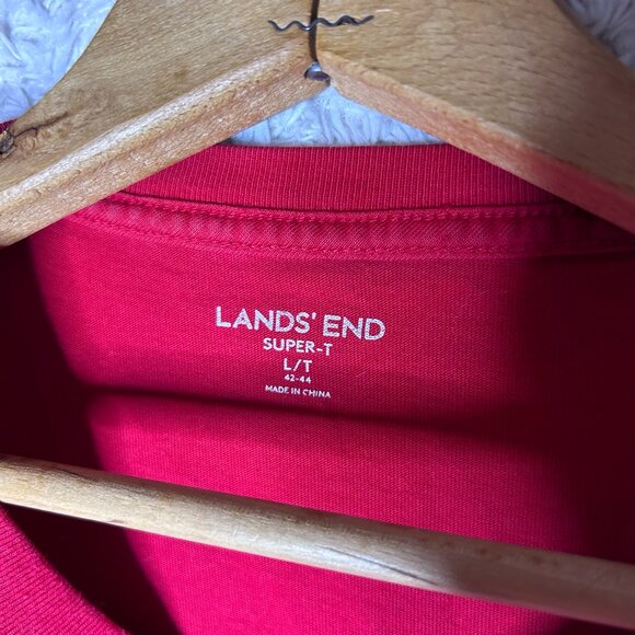 Lands End Sickstar Graphic T-Shirt Pocket Tee Red L/T 42-44 - Picture 3 of 5